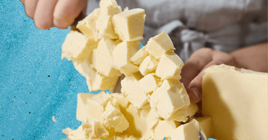 A chef chopping Savor butter