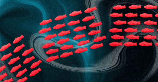 Swedish Fish on a blue background